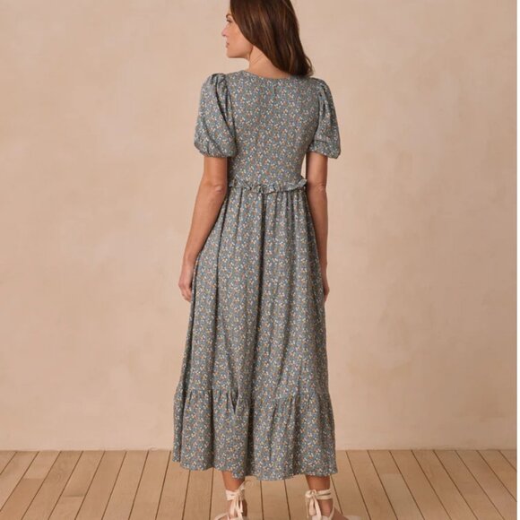 NWT - Rylee +Cru Blue Floral Kate Dress - Picture 2 of 3